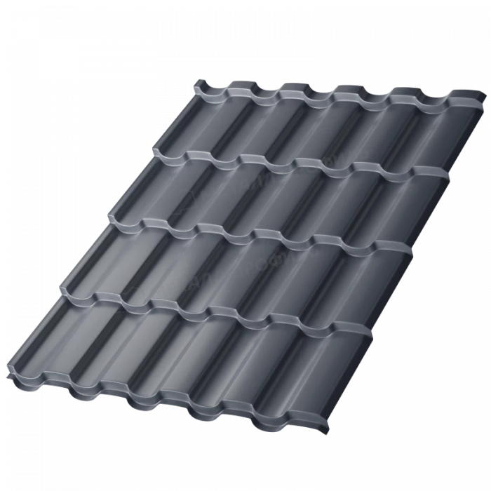 Металлочерепица Металл-Профиль Монтекристо-XL 0,45 VikingMP® RAL 7024 Серый графит