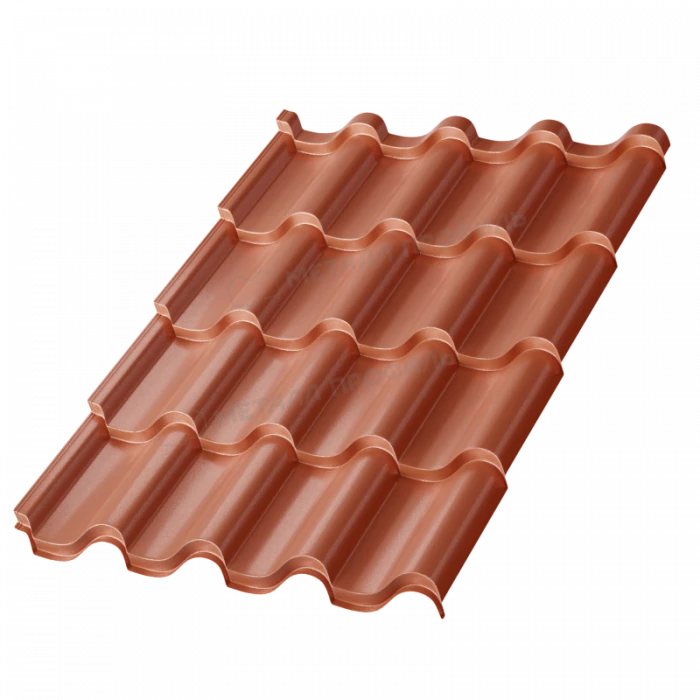 Металлочерепица Металл-Профиль Монтерроса-M 0,5 PURMAN® Argillite Медный металлик