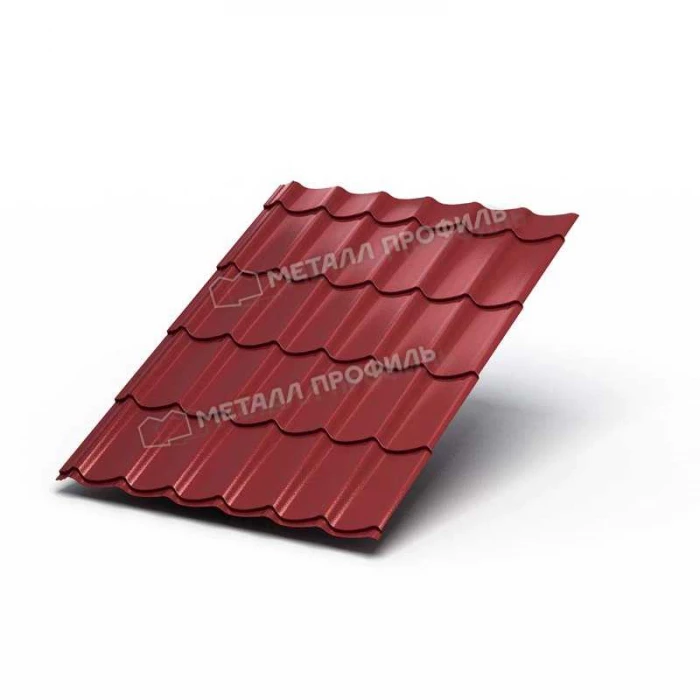 Металлочерепица Металл-Профиль Монтеррей 0,5 PURMAN® RAL 3011 Коричнево-красный