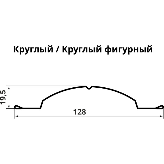 Штакетник Круглый фигурный Grand Line 0,5 Satin RAL 9003 Сигнальный Белый фото 2