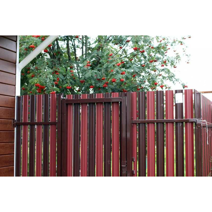 Штакетник М-образный А Grand Line 0,45 Print Elite Choco Wood Choco Wood фото 6