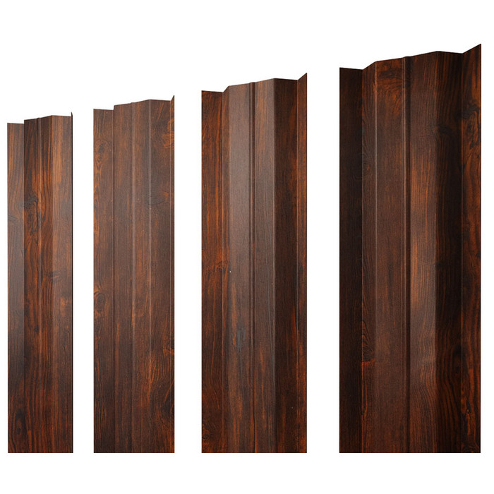Штакетник М-образный В Grand Line 0,45 Print Elite Chestnut Wood Chestnut Wood