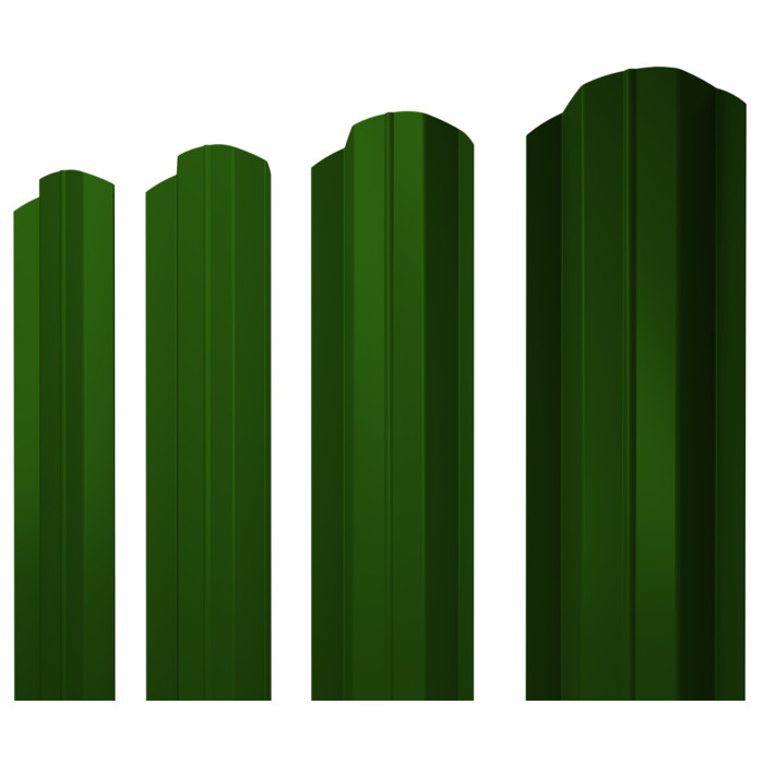 Штакетник М-образный В фигурный Grand Line 0,45 Полиэстер RAL 6002 Лиственно-Зеленый