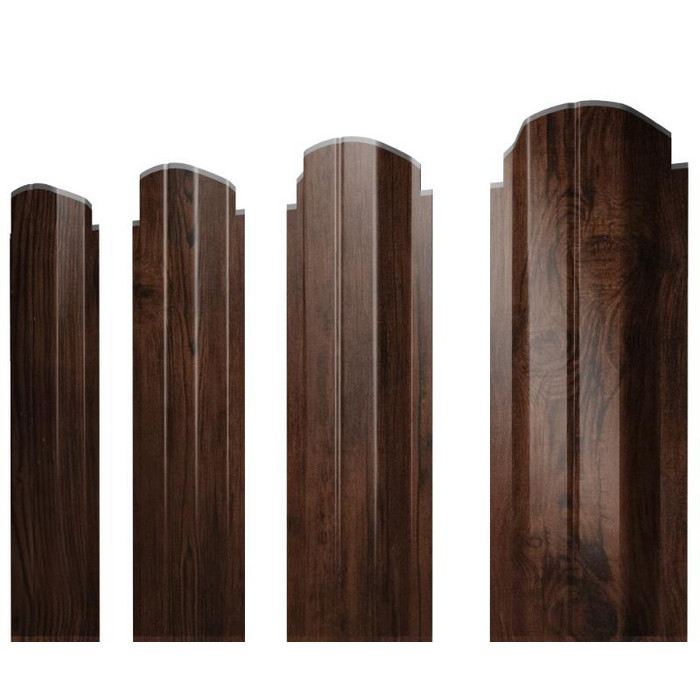 Штакетник П-образный А фигурный Grand Line 0,45 Print Elite Cherry Wood Cherry Wood