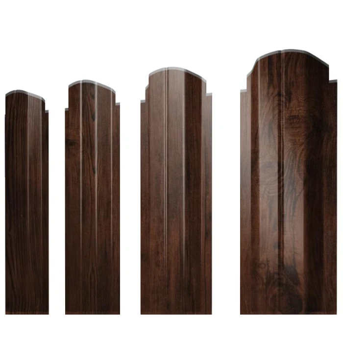 Штакетник П-образный А фигурный Grand Line 0,45 Print Elite Cherry Wood Cherry Wood