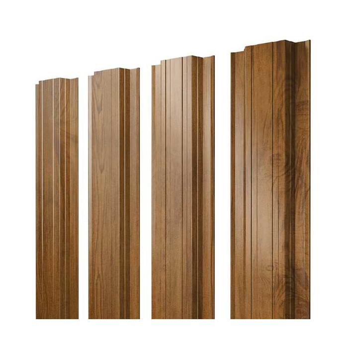 Штакетник Прямоугольный Grand Line 0,45 Print-double Elite Golden Wood Golden Wood | 1.8 м