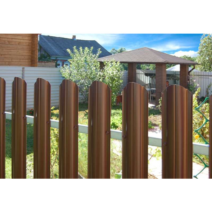 Штакетник П-образный А фигурный Grand Line 0,45 Print Elite Choco Wood Choco Wood фото 5