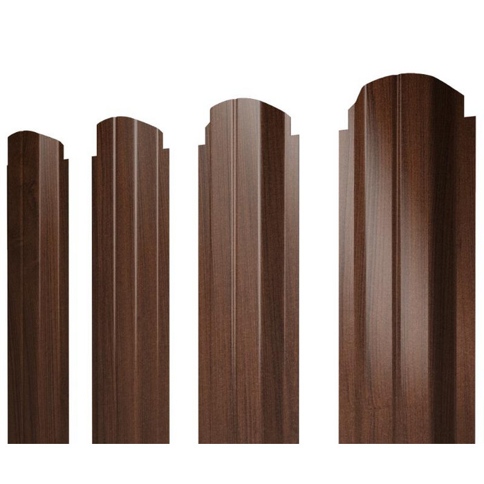 Штакетник П-образный А фигурный Grand Line 0,45 Print Elite Choco Wood Choco Wood