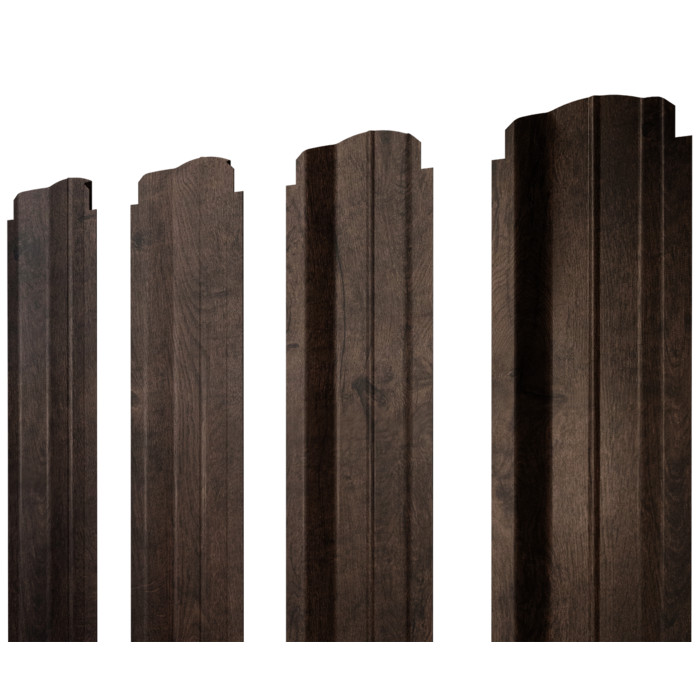 Штакетник П-образный B фигурный Grand Line 0,45 Print Elite Antique Wood Antique Wood