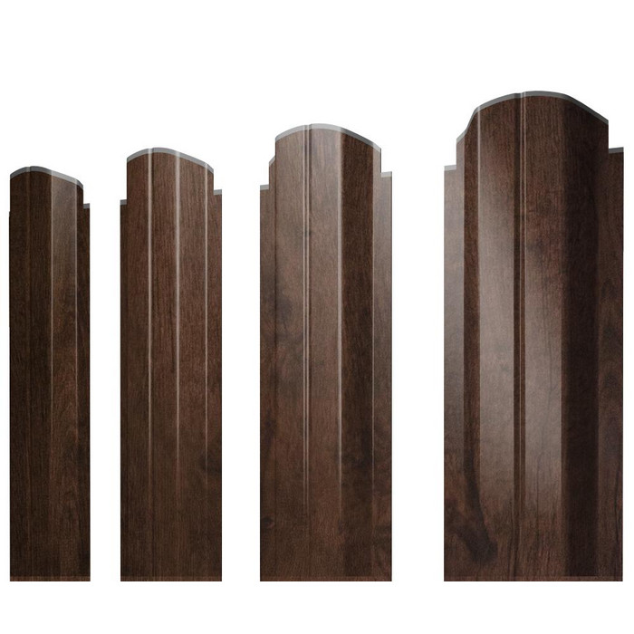 Штакетник П-образный А фигурный Grand Line 0,45 Print Elite Antique Wood Antique Wood