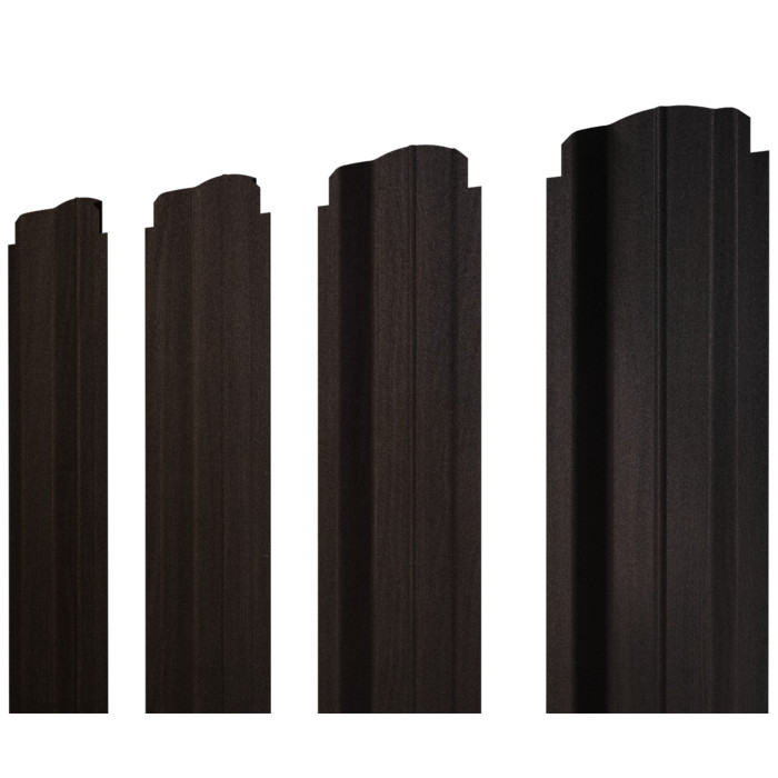 Штакетник П-образный B фигурный Grand Line 0,45 Print Elite Coffee Wood Coffee Wood