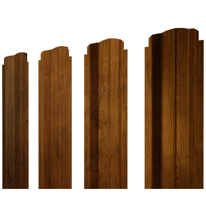 Штакетник П-образный B фигурный Grand Line 0,45 Print Elite Golden Wood Golden Wood