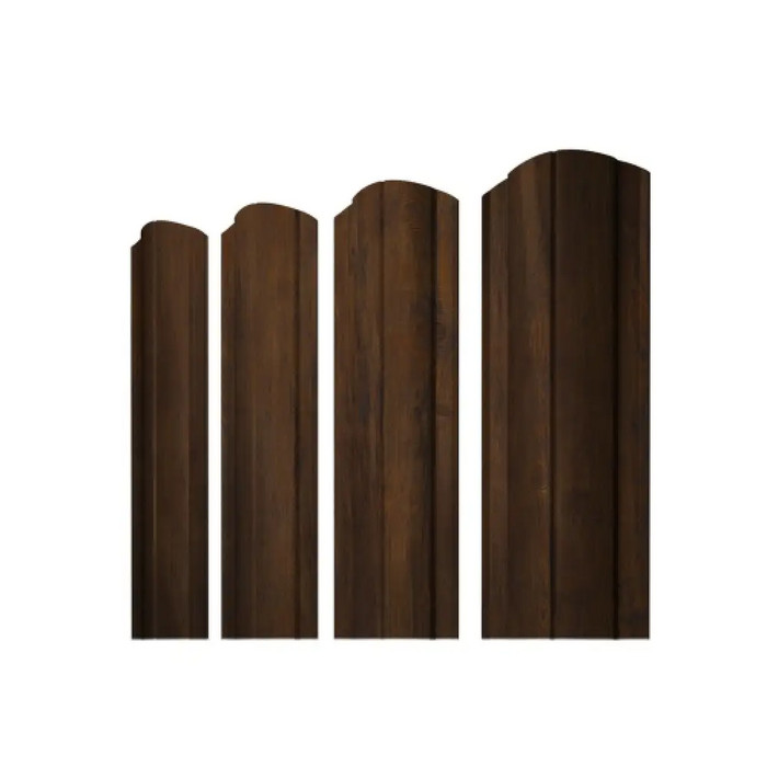 Штакетник Круглый Grand Line 0,45 Print Elite Chestnut Wood Chestnut Wood
