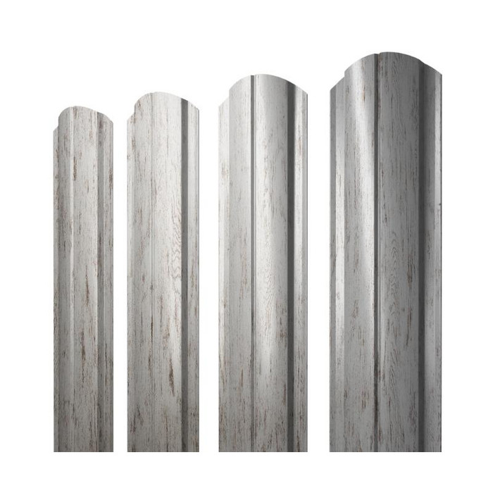 Штакетник Полукруглый Slim Grand Line 0,45 Print Elite Snow Wood Snow Wood