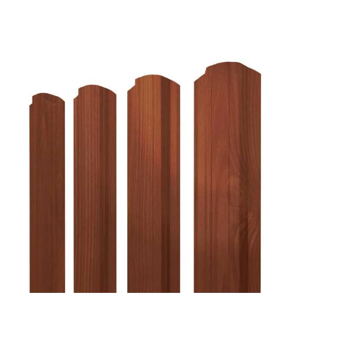 Штакетник Прямоугольный фигурный Grand Line 0,45 Print Elite Cherry Wood Cherry Wood