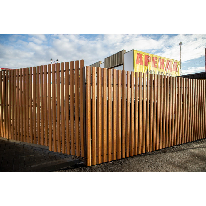 Штакетник Металл Профиль ELLIPSE-T 0,5 VikingMP® E RAL 3005 Красное вино фото 4