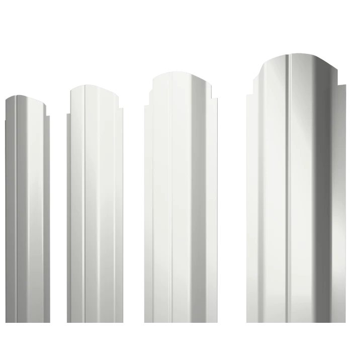 Штакетник П-образный А фигурный Grand Line 0,5 Satin RAL 9003 Сигнальный Белый