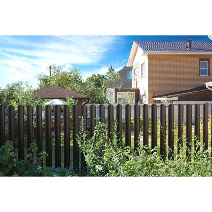 Штакетник Полукруглый Slim Grand Line 0,45 Print Elite Antique Wood Antique Wood фото 5