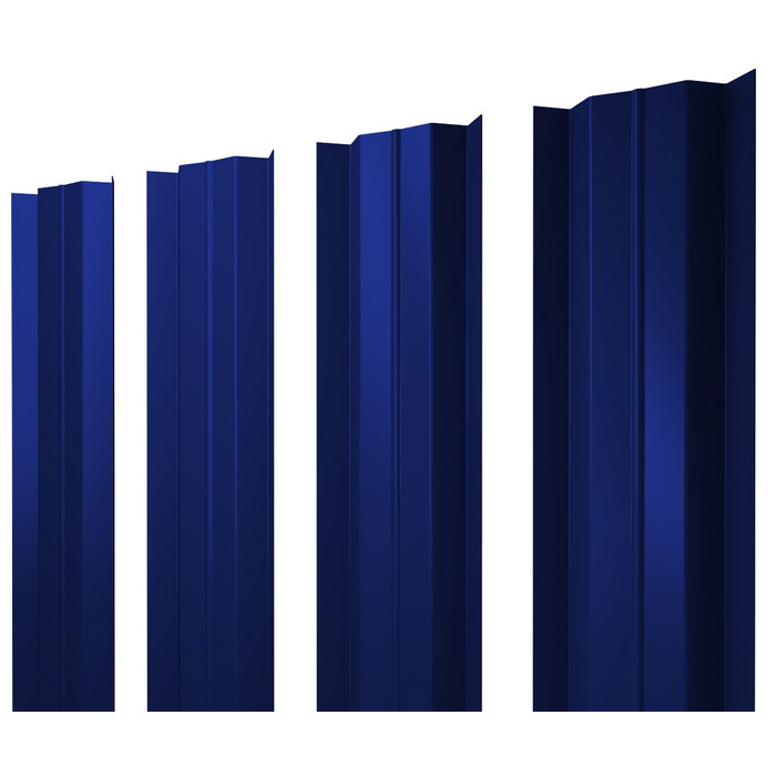 Штакетник М-образный В Grand Line 0,45 Полиэстер RAL 5002 Ультрамариново-Синий