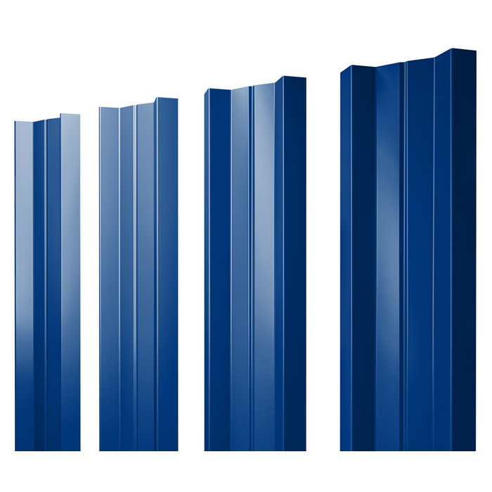 Штакетник М-образный А Grand Line 0,45 Полиэстер RAL 5002 Ультрамариново-Синий