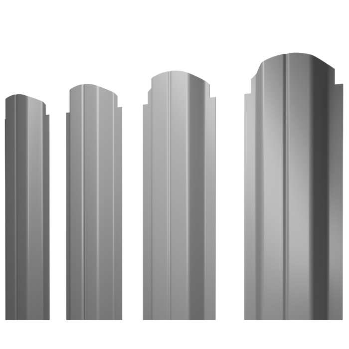Штакетник П-образный А фигурный Grand Line 0,4 Полиэстер RAL 7004 Сигнальный Серый