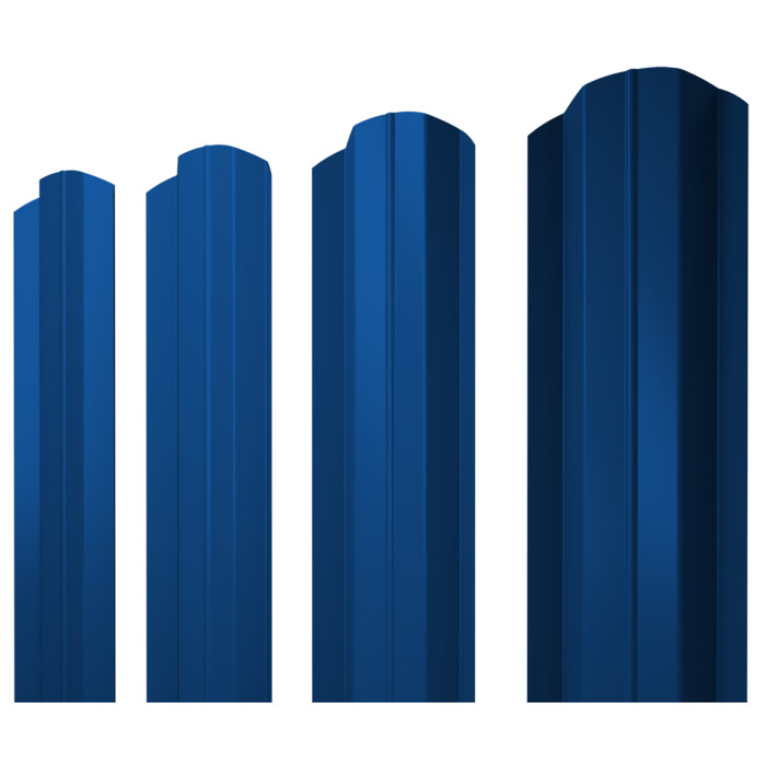 Штакетник М-образный В фигурный Grand Line 0,45 Полиэстер RAL 5005 Сигнальный Синий