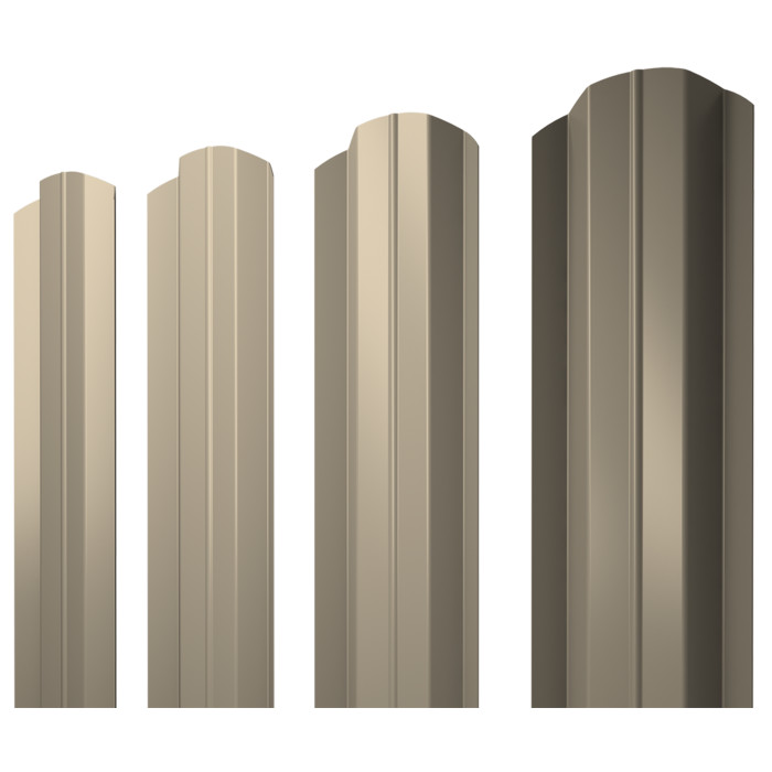 Штакетник М-образный В фигурный Grand Line 0,45 Полиэстер RAL 1015 Светлая Слоновая Кость