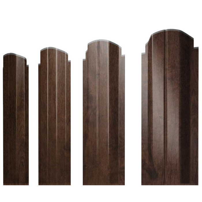 Штакетник П-образный А фигурный Grand Line 0,45 Print Premium Antique Wood Antique Wood