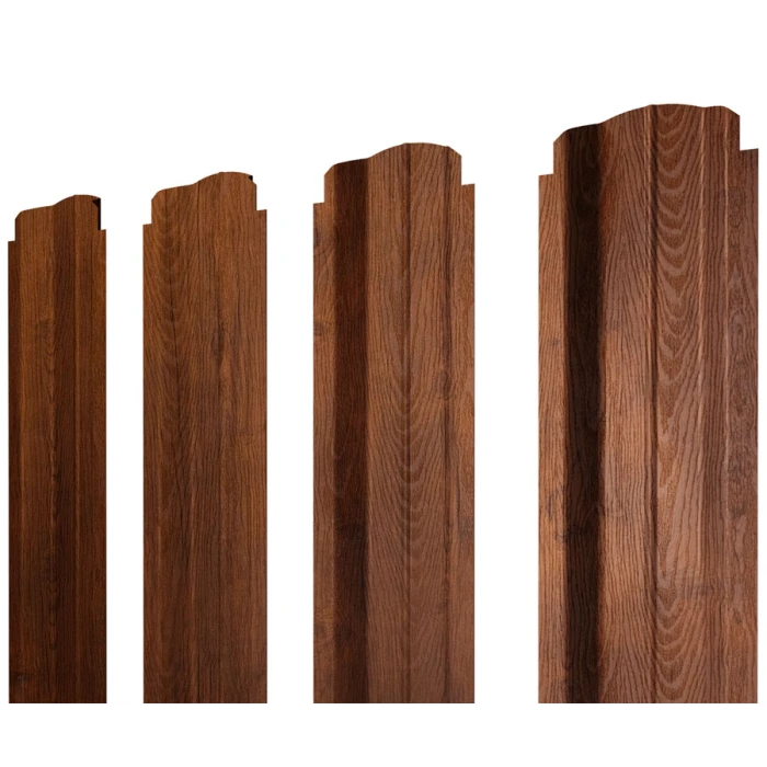 Штакетник П-образный В фигурный Grand Line 0,45 Print Premium Golden Wood Golden Wood