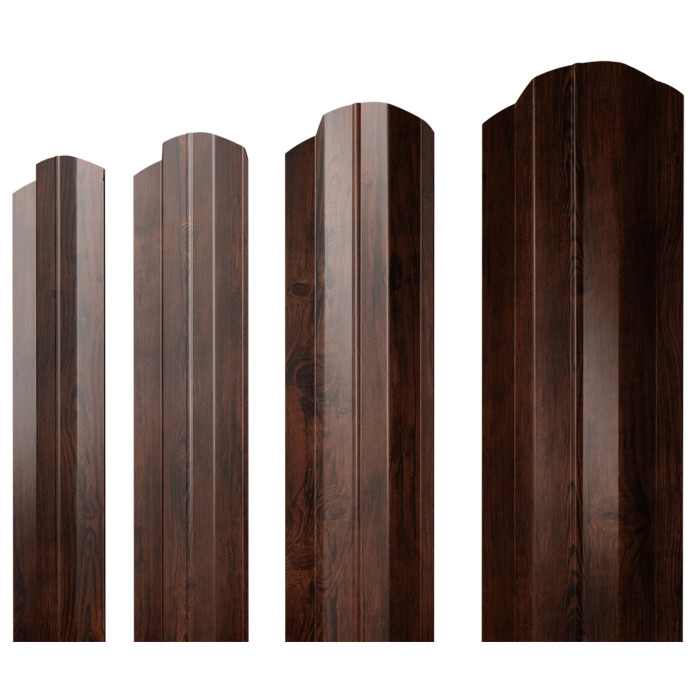 Штакетник М-образный B фигурный Grand Line 0,45 Print Elite Cherry Wood Cherry Wood