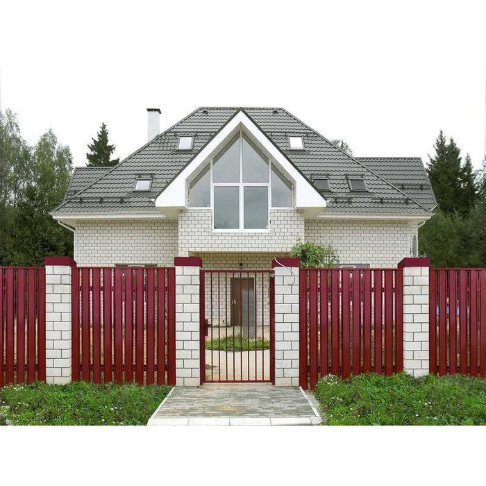 Штакетник Круглый Grand Line 0,45 Полиэстер - double RR 32 Темно-Коричневый | 1.8 м фото 4
