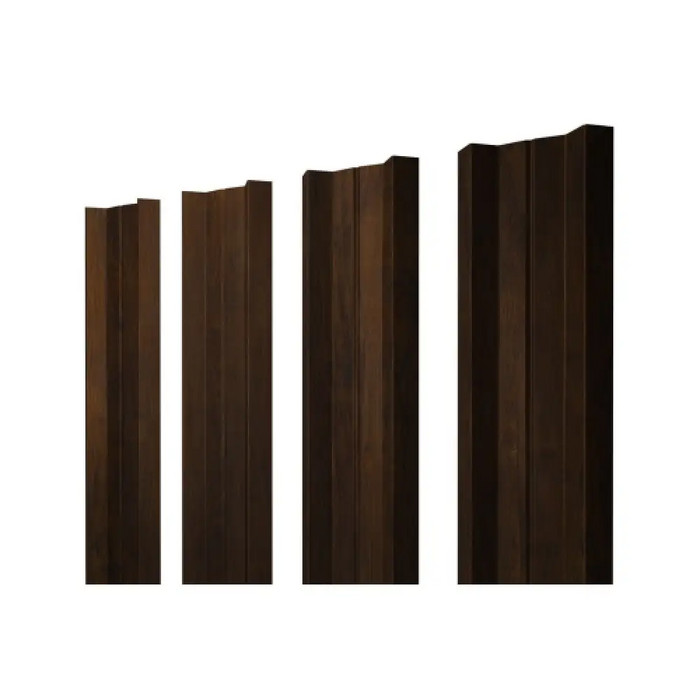 Штакетник М-образный А Grand Line 0,45 Print Elite Chestnut Wood Chestnut Wood
