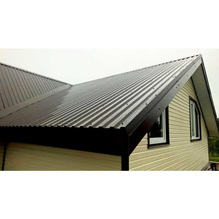 Профлист Металл Профиль МП20 0.5 NormanMP RR 32 Темно-коричневый B фото 5