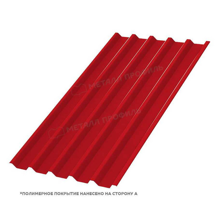 Профлист Металл Профиль C44 0.5 NormanMP RAL 3020 Красный насыщенный B