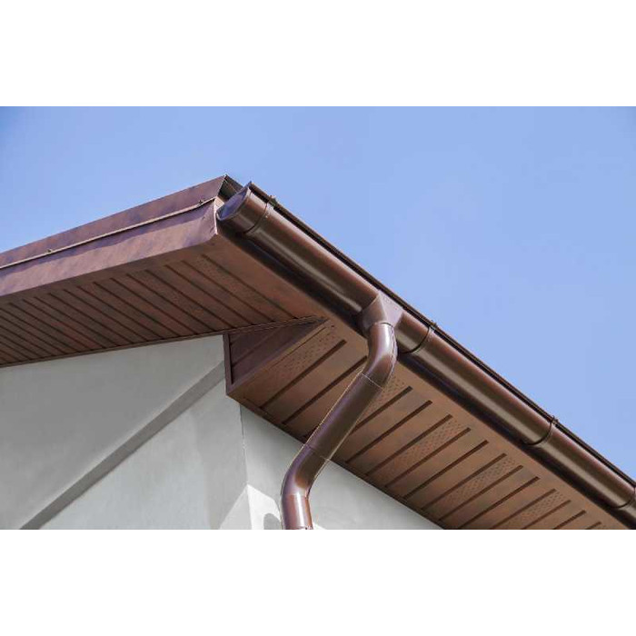 Софит металлический центральная перфорация 0,5 Rooftop Matte с пленкой RR 32 темно-коричневый фото 6