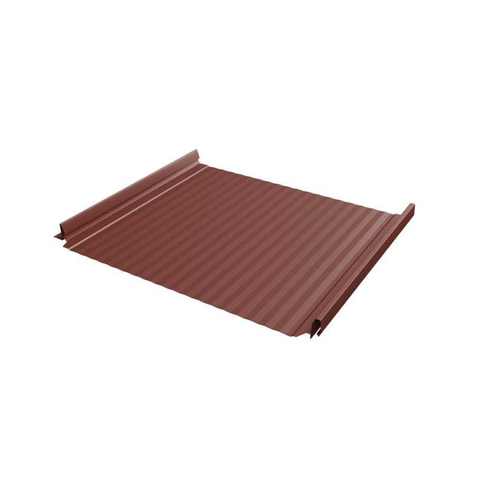 Фальцевая кровля Кликфальц Pro Gofr Grand Line 0,5 Velur RAL 3009 Оксидно-Красный