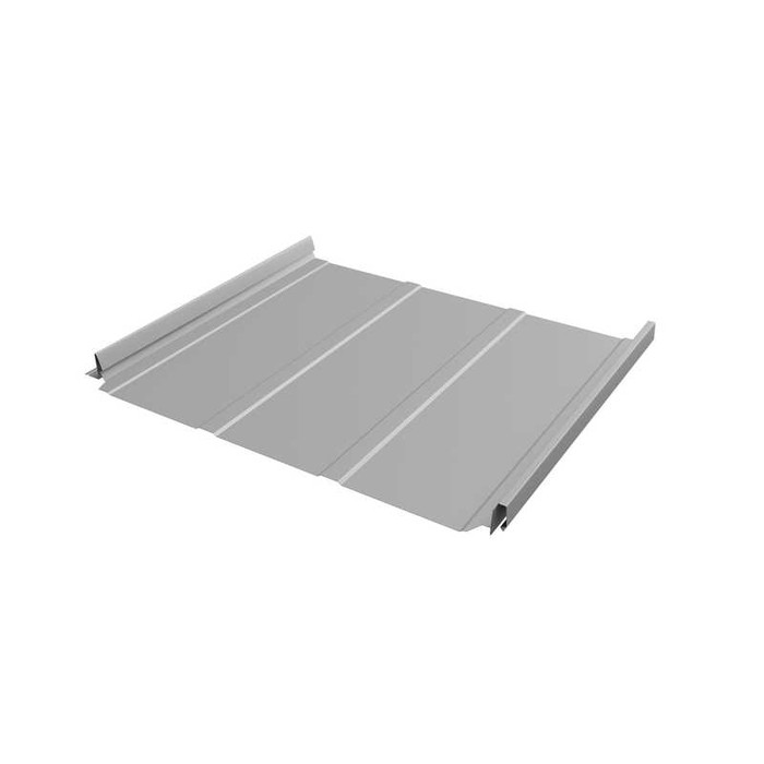 Фальцевая кровля Кликфальц Pro Grand Line 0,5 Satin RAL 9006 Бело-Алюминиевый