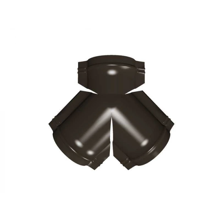 Тройник Y конька полукруглого PurPro Matt 275 с пленкой RR 32 темно-коричневый