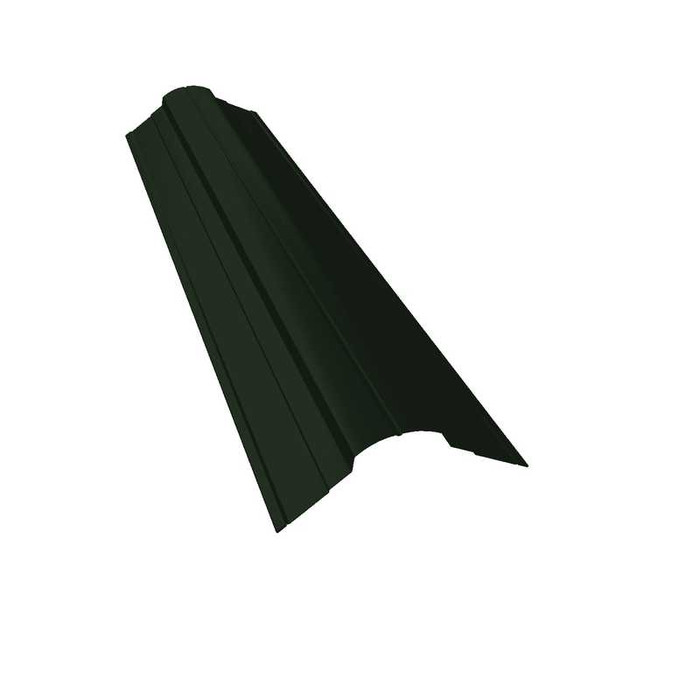 Планка конька фигурного 70x70 0,5 GreenCoat Pural BT RR 11 темно-зеленый (RAL 6020 хромовая зелень)