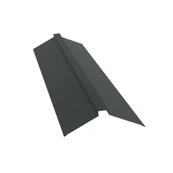 Планка конька плоского Grand Line 115х30х115 0,45 Полиэстер RAL 7005 мышино-серый