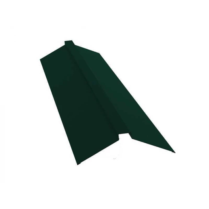 Планка конька плоского 115х30х115 0,45 Drap ST RAL 6005 зеленый мох