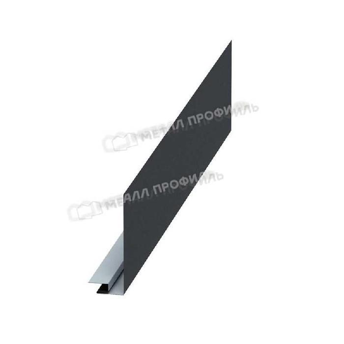Планка карнизного свеса сложная 250х50х2000 (VALORI-20-Grey-0.5) фото 2