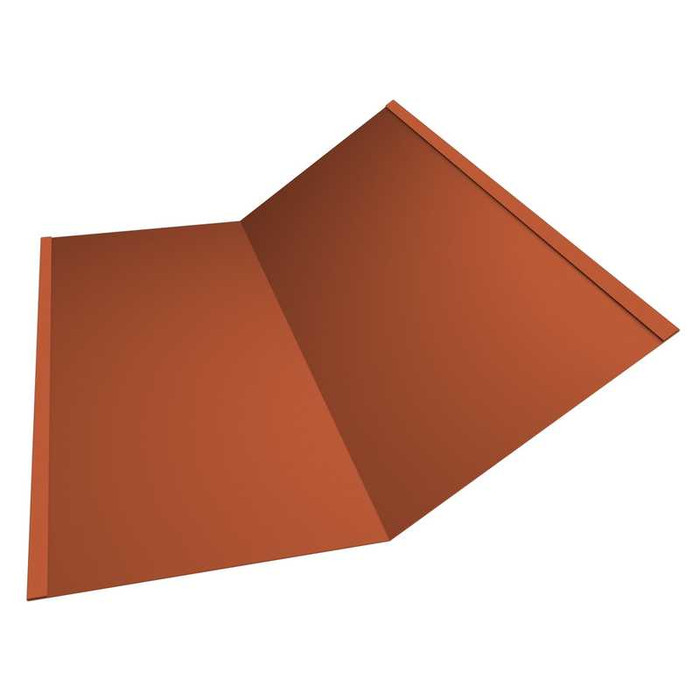 Планка ендовы нижней Grand Line 300х300 0,5 Velur RAL 8004 терракота
