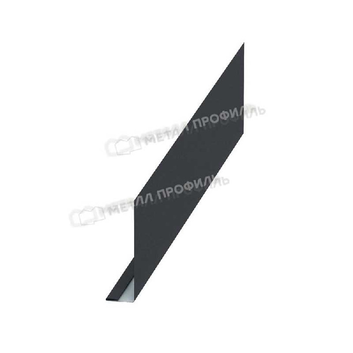 Планка карнизного свеса 250х50х2000 (VALORI-20-Grey-0.5) фото 2