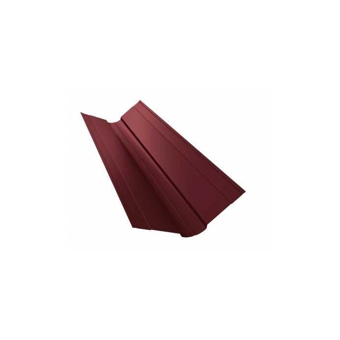 Планка ендовы верхней фигурной 100x100 0,45 Drap RAL 8004 терракота