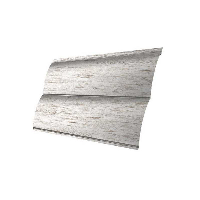Металлический сайдинг Grand Line Блок-хаус 0.45 мм Print Elite Snow Wood фото 2