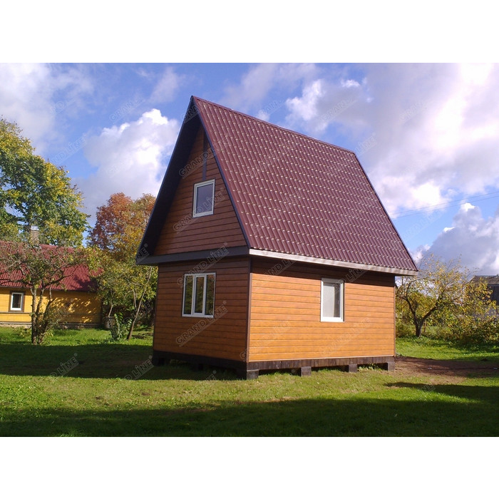Металлический сайдинг Grand Line Вертикаль 0.45 мм classic Print Elite с пленкой Honey Wood фото 4