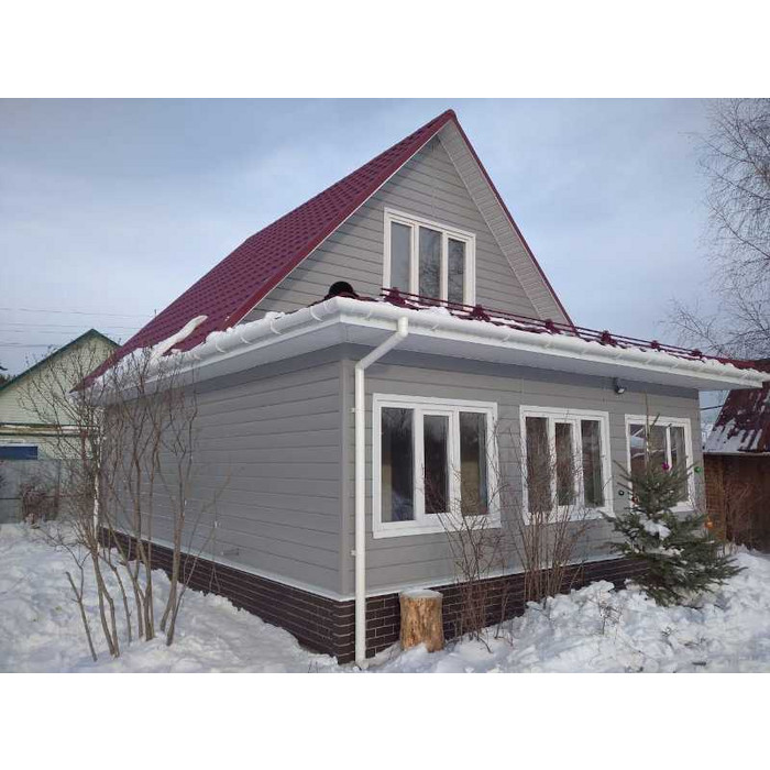 Металлический сайдинг Grand Line Вертикаль 0.45 мм classic Print Premium с пленкой Silver Wood фото 3