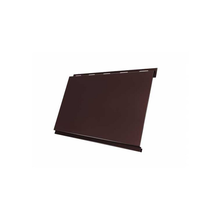 Металлический сайдинг Grand Line Вертикаль 0.5 мм classic GreenCoat Pural BT, matt с пленкой RR 887 шоколадно-коричневый (RAL 8017 шоколад)