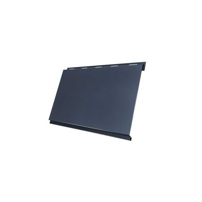 Металлический сайдинг Grand Line Вертикаль 0.5 мм classic GreenCoat Pural Matt с пленкой RR 23 темно-серый (RAL 7024 мокрый асфальт)